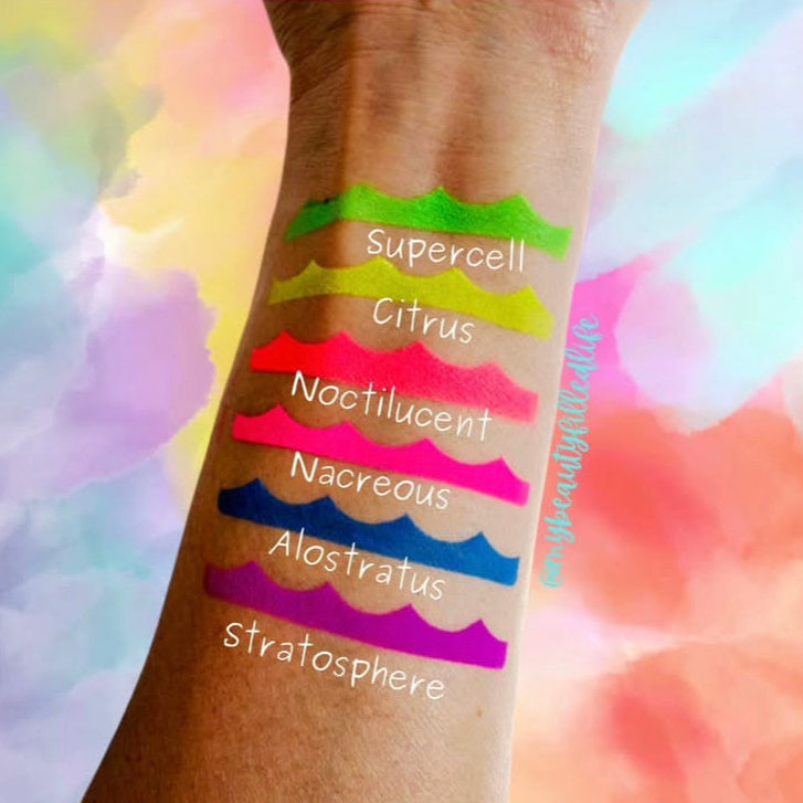 Neon matte pressed pigments