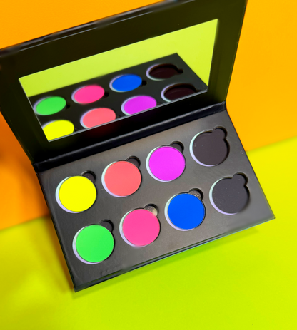 Neon matte pressed pigments